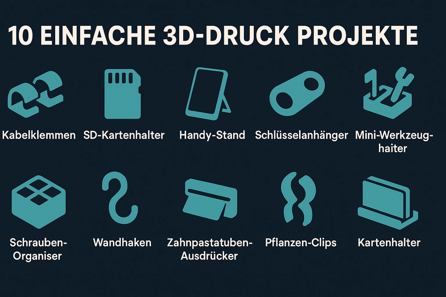 10 einfache 3D-Druck Projekte